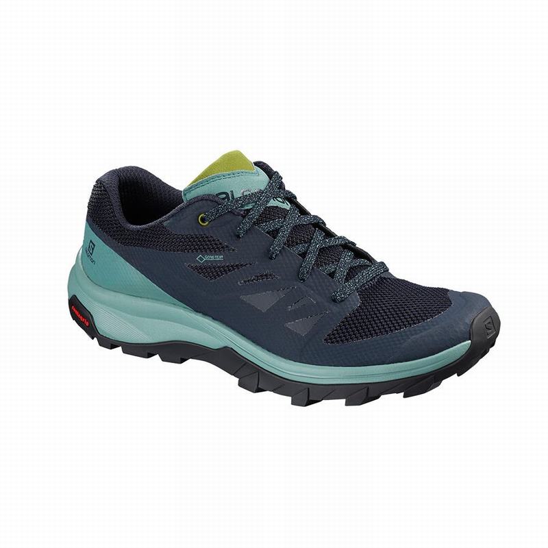 Zapatillas Trekking Salomon Mujer Turquesa / Azul Marino - Salomon Argentina OUTLINE GORE-TEX ,10286